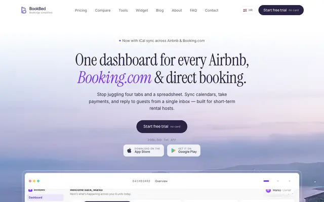 Screenshot of BookBed — Channel Manager for Airbnb & Booking.com Hosts