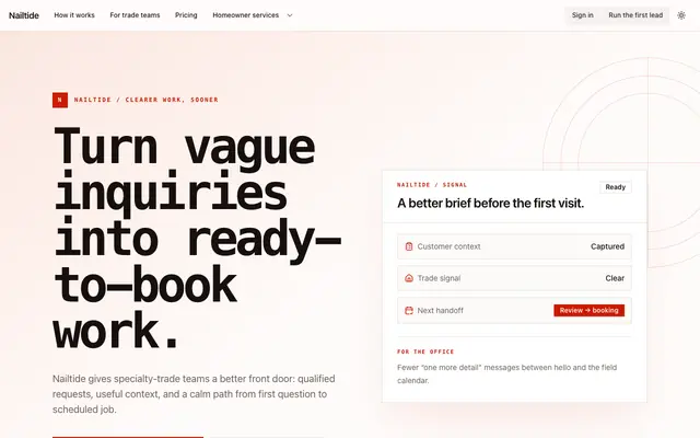 Screenshot of Nailtide