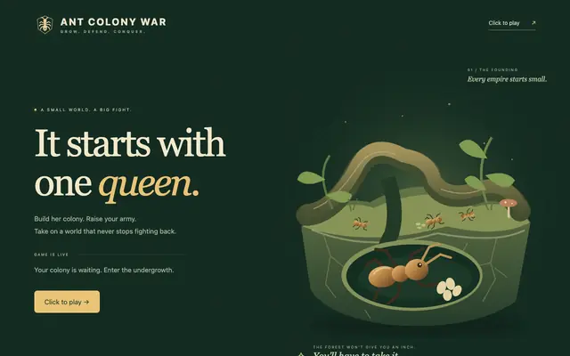 Screenshot of Ant Colony War — Free Ant Strategy Game