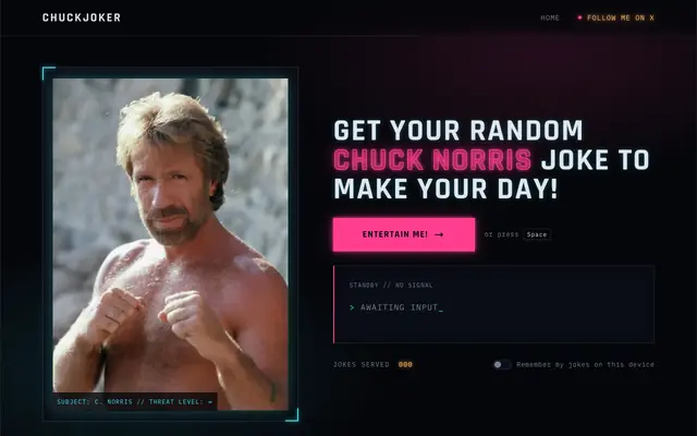 Screenshot of chuckjoker