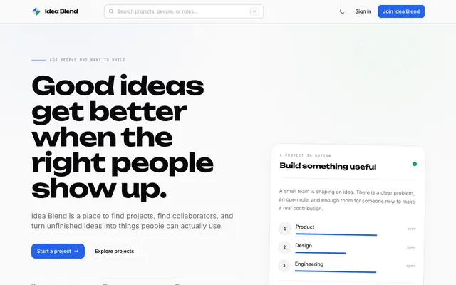 Screenshot of Idea Blend