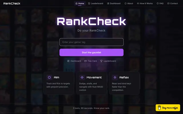 Screenshot of RankCheck — Do your RankCheck