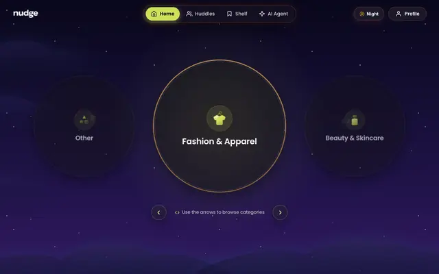Screenshot of nudge | Category Portal