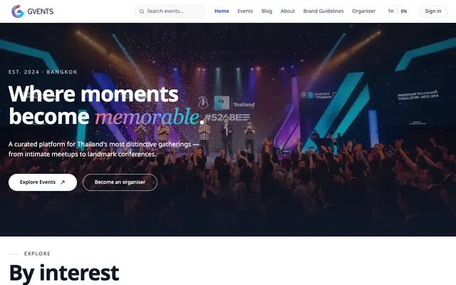 Screenshot of Gvents