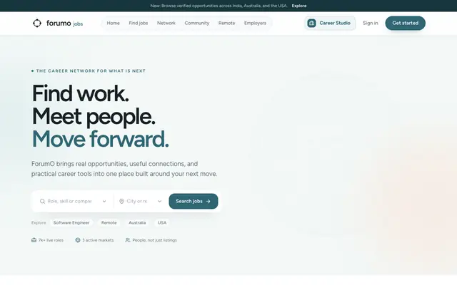 Screenshot of Jobs in India | ForumO