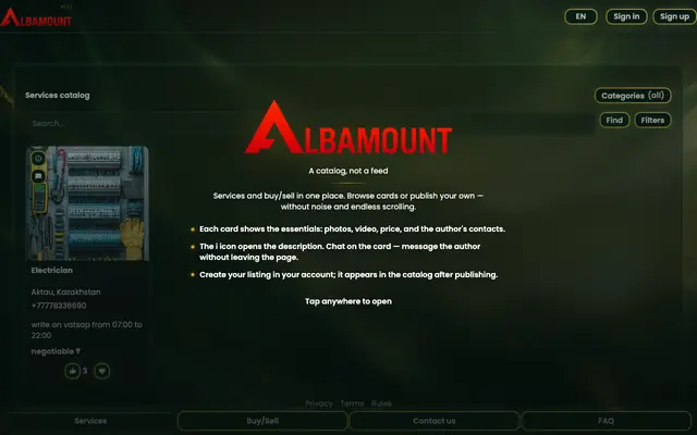 Screenshot of Albamount — Ads