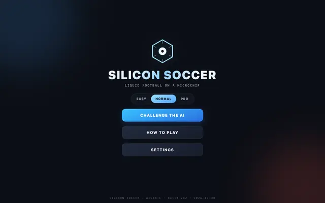 Screenshot of Silicon Soccer - Liquid football on a microchip