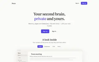 Screenshot of Nous