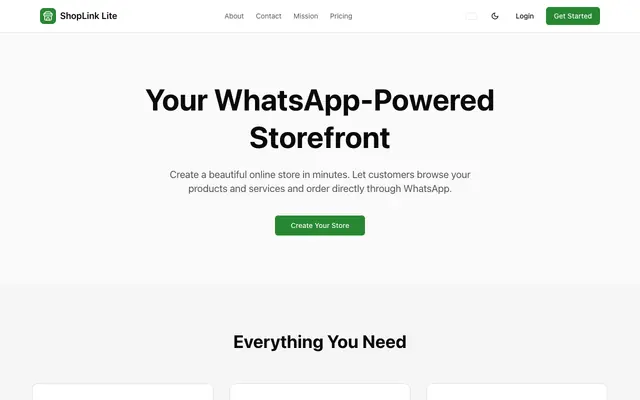 Screenshot of ShopLink Lite