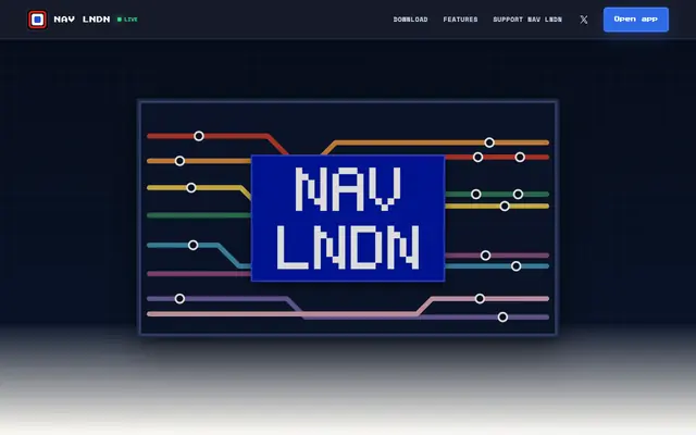 Screenshot of NAV LNDN — London rail in your pocket