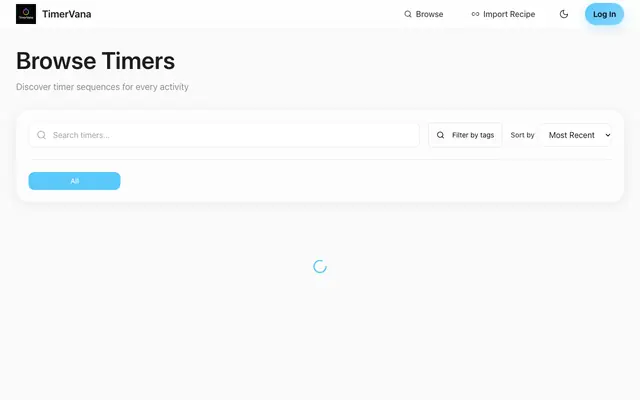 Screenshot of TimerVana - Discover and Share Timers