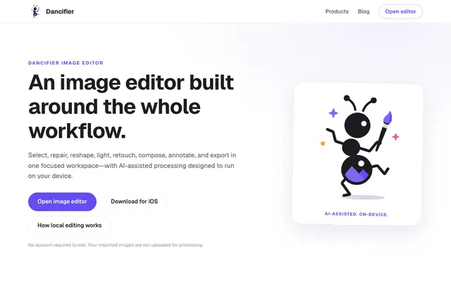 Screenshot of What is Dancifier's Image Editor?