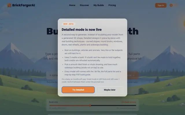 Screenshot of BrickForgerAI