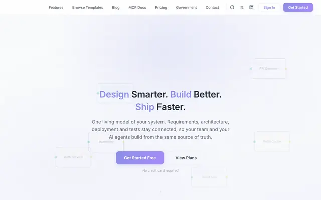 Screenshot of NodeSpec - AI Architecture, Governance & Design for AI-Built Software