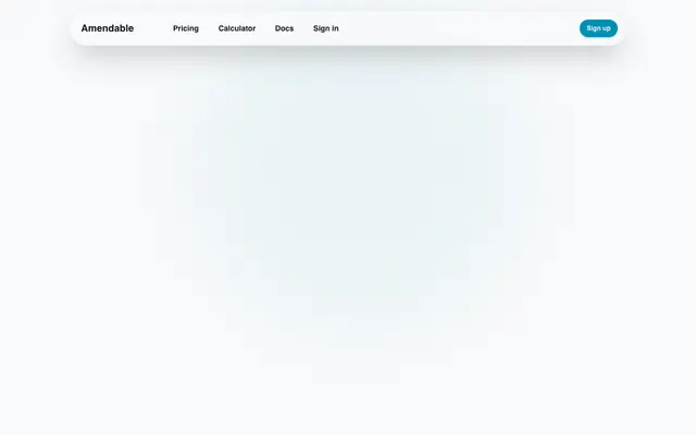 Screenshot of Amendable - Home