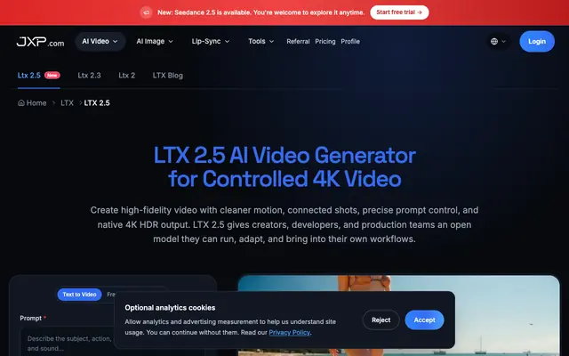 Screenshot of ltx 2.5