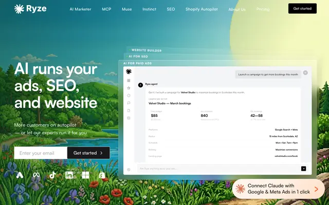 Screenshot of Ryze AI – AI that manages ads in Google, Meta, ChatGPT, and Perplexity