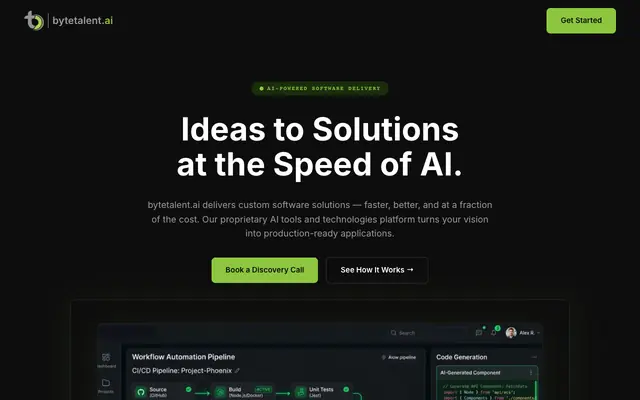 Screenshot of bytetalent.ai