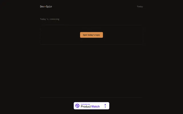 Screenshot of DevSpin