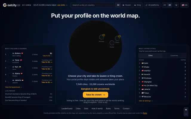 Screenshot of outcity.lol
