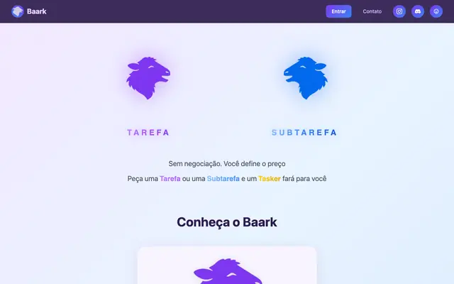 Screenshot of Baark V1 - Marketplace de Serviços