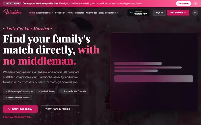 Screenshot of Weddme: Pakistani Rishta Online & Marriage Proposal Pakistan