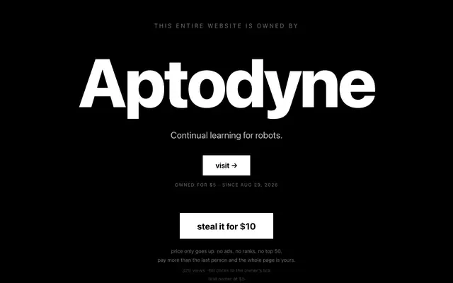 Screenshot of this page is owned by Aptodyne