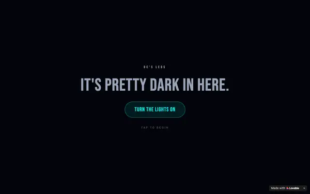 Screenshot of DC's LEDs — Light It Up | Virtual Stage Demo