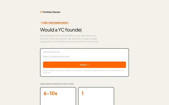 Screenshot of YC Portfolio Checker
