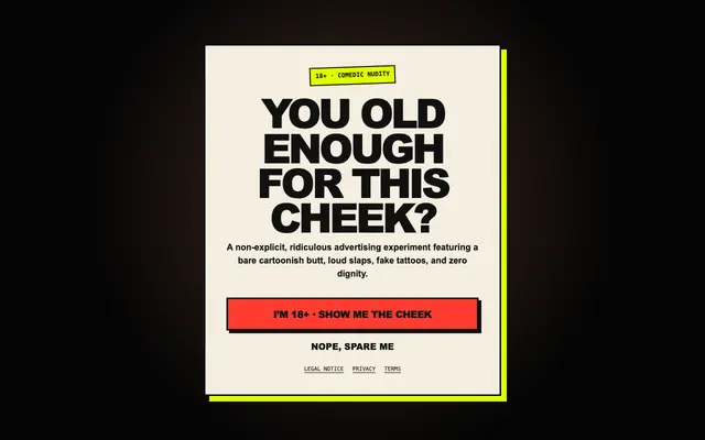 Screenshot of Brand My Ass | The Internet's Most Slappable Billboard