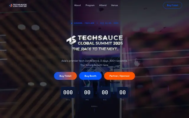 Screenshot of Techsauce Global Summit 2026