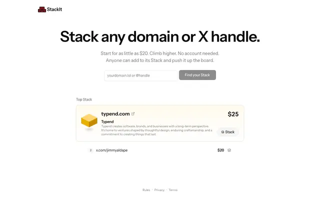 Screenshot of StackIt