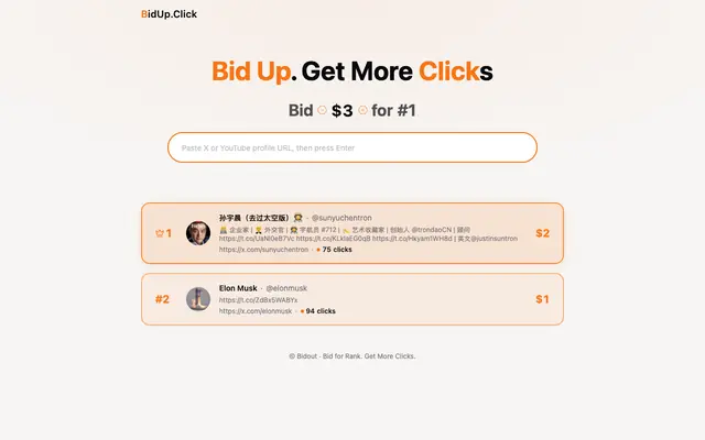 Screenshot of BidUp.Click.