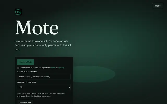 Screenshot of Mote