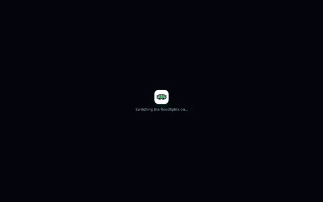 Screenshot of BrandMyStadium — 50 ad spots on a 3D stadium