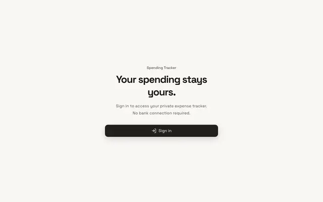 Screenshot of Spending Tracker