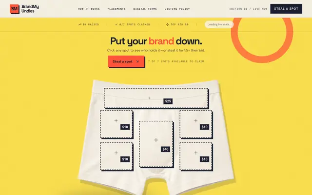 Screenshot of BrandMyUndies