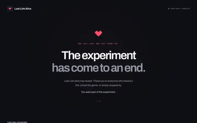 Screenshot of Last Link Alive — links have lives now