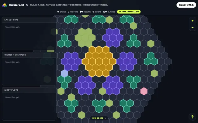 Screenshot of HexWars