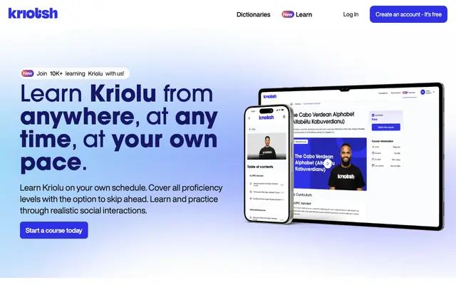 Screenshot of Learn Cabo Verdean Creole | Kriolish