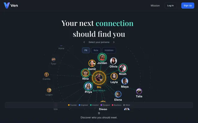 Screenshot of Ven - Professional Networking for San Diego Innovators