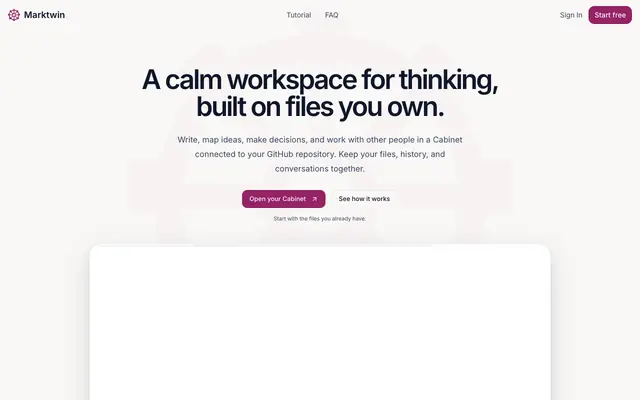 Screenshot of Marktwin | Think, discuss, decide, and work together
