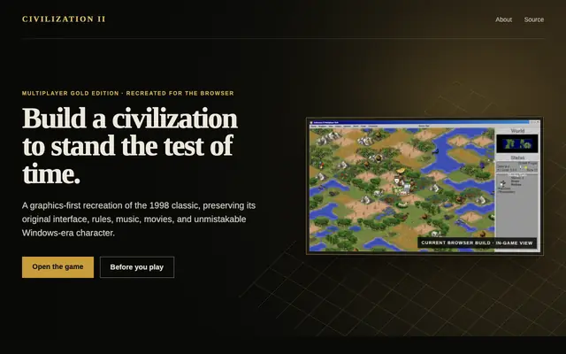 Screenshot of Civilization II — Browser Recreation
