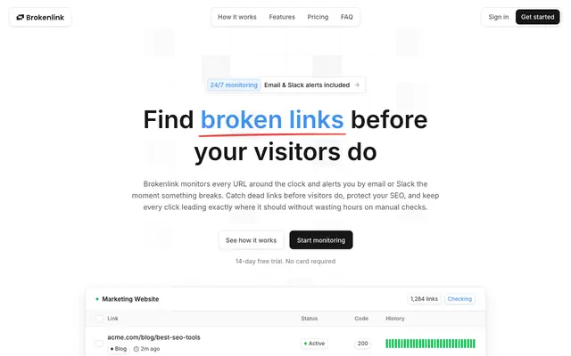 Screenshot of Brokenlink