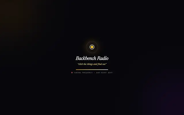 Screenshot of Backbench Radio — for the quiet ones