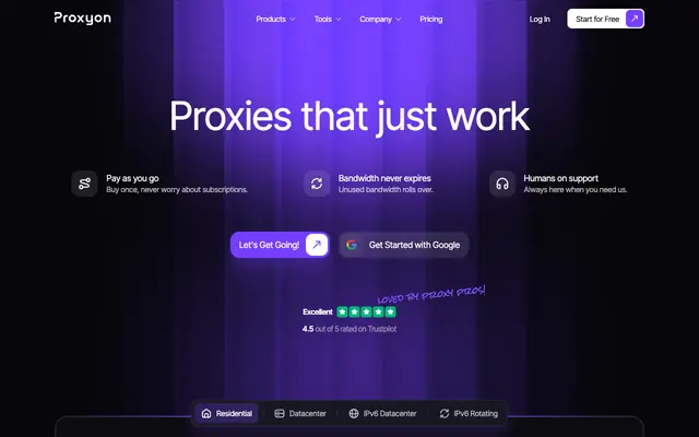 Screenshot of Proxyon: Proxies that just work