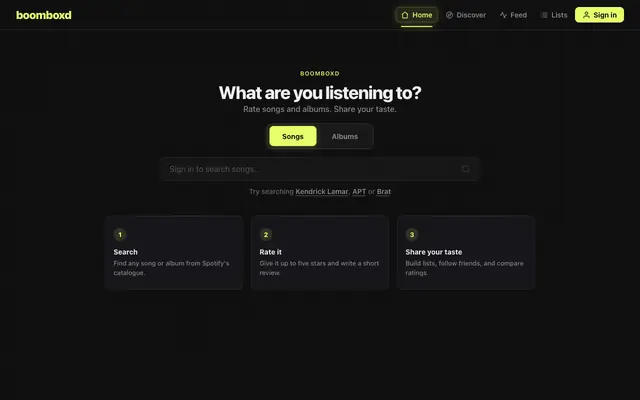 Screenshot of boomboxd