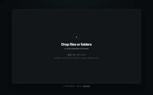 Screenshot of TermDrop: Send Files to Any SSH Server