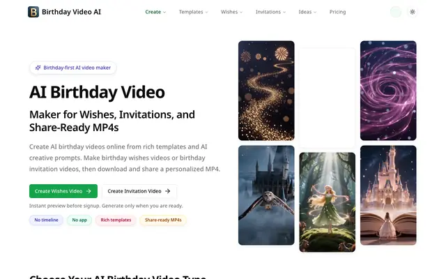 Screenshot of AI Birthday Video Maker | Create Birthday Videos in Minutes