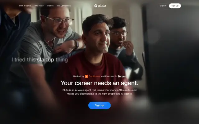 Screenshot of Talentpluto | The agent for your career